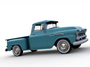 chevy 3100 apache 32 stepside truck 1958 3D Model