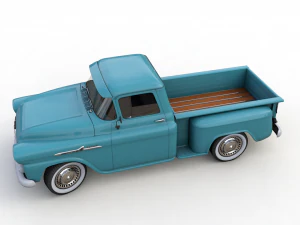 chevy 3100 apache 32 stepside truck 1958 3D Model