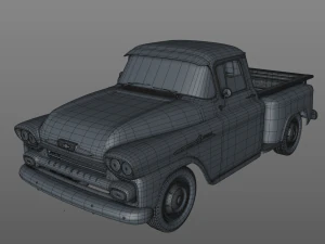 chevy 3100 apache 32 stepside truck 1958 3D Model