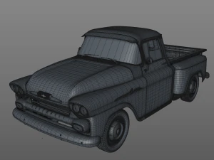 chevy 3100 apache 32 stepside truck 1958 3D Model