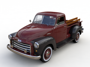 gmc 3100 pickup truck 1952 3D Model