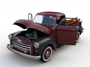 gmc 3100 pickup truck 1952 3D Model
