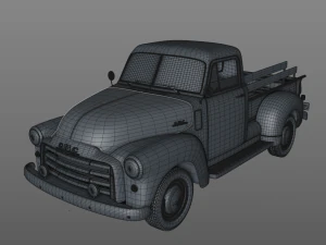 gmc 3100 pickup truck 1952 3D Model