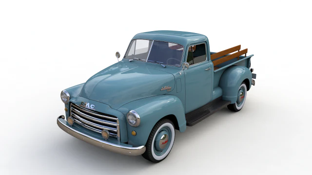 gmc 9300 pickup truck 1952 3D Model .c4d .max .obj .3ds .fbx .stl .blend 