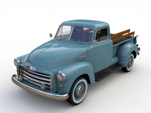 gmc 9300 pickup truck 1952 3D Model