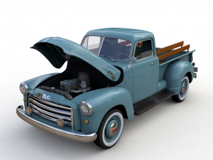 gmc 9300 pickup truck 1952 3D Model