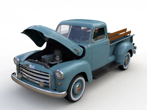 gmc 9300 pickup truck 1952 3D Model