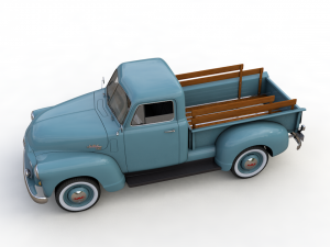 gmc 9300 pickup truck 1952 3D Model