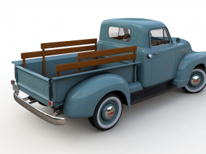 gmc 9300 pickup truck 1952 3D Model
