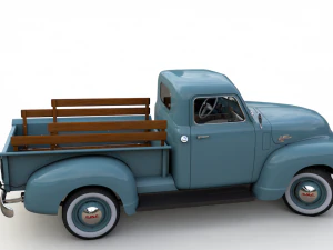 gmc 9300 pickup truck 1952 3D Model