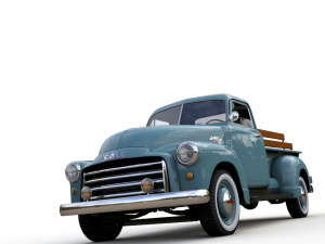gmc 9300 pickup truck 1952 3D Model