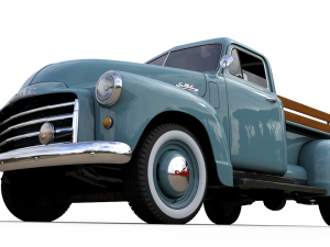 gmc 9300 pickup truck 1952 3D Model
