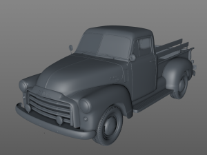 gmc 9300 pickup truck 1952 3D Model