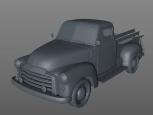 gmc 9300 pickup truck 1952 3D Model
