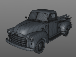 gmc 9300 pickup truck 1952 3D Model