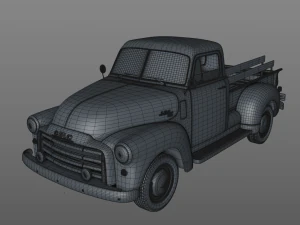 gmc 9300 pickup truck 1952 3D Model