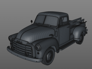 gmc 9300 pickup truck 1952 3D Model