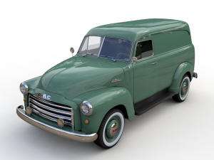 gmc panel truck 1952 3D Model