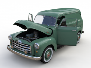 gmc panel truck 1952 Model 3D