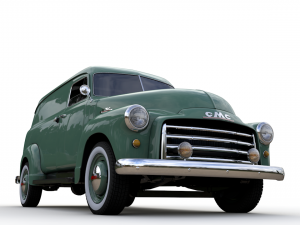 gmc panel truck 1952 Model 3D