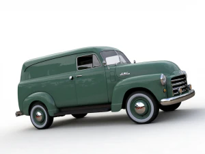 gmc panel truck 1952 3D Model
