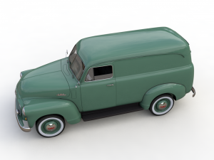 gmc panel truck 1952 Model 3D