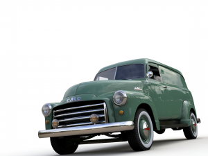 gmc panel truck 1952 Model 3D