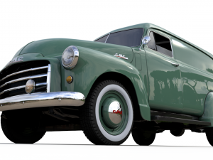gmc panel truck 1952 Model 3D