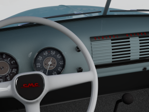 gmc panel truck 1952 Model 3D
