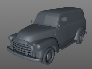 gmc panel truck 1952 Model 3D