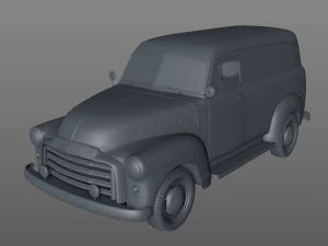 gmc panel truck 1952 3D Model
