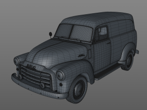gmc panel truck 1952 Model 3D