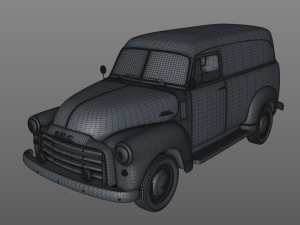 gmc panel truck 1952 Model 3D