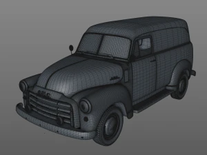gmc panel truck 1952 3D Model