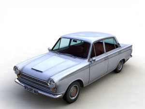 Cortina GT Mk1 1966 4 pintu Model 3D