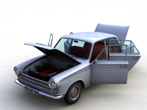 Cortina GT Mk1 1966 4 doors Modelo 3D