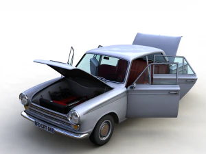Cortina GT Mk1 1966 4 doors 3D Model