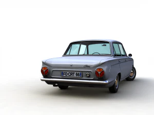 Cortina GT Mk1 1966 4 doors 3D Model
