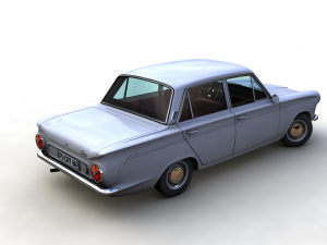 Cortina GT Mk1 1966 4 doors Modelo 3D