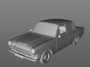 Cortina GT Mk1 1966 4 doors 3D Model