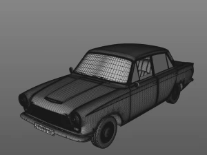 Cortina GT Mk1 1966 4 doors 3D Model