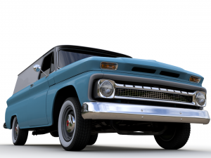 chevy c10 panel truck 1966 3Dモデル