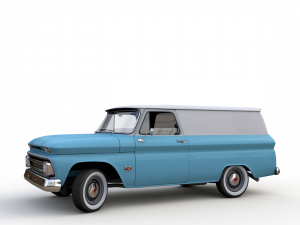 chevy c10 panel truck 1966 3Dモデル