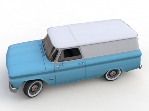 chevy c10 panel truck 1966 3Dモデル
