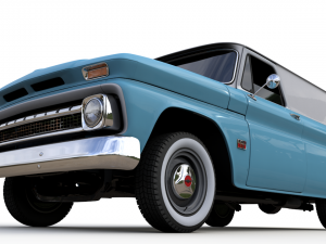 chevy c10 panel truck 1966 3Dモデル