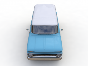 chevy c10 panel truck 1966 3Dモデル