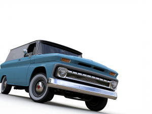 chevy c10 panel truck 1966 3Dモデル