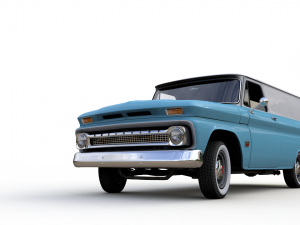 chevy c10 panel truck 1966 3Dモデル