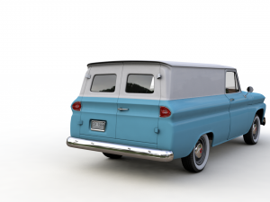 chevy c10 panel truck 1966 3Dモデル
