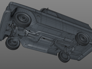 chevy c10 panel truck 1966 3Dモデル